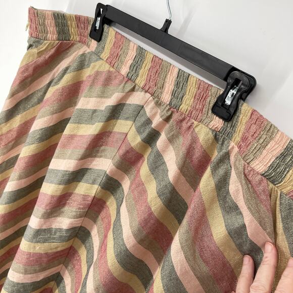 Torrid Women's Multi Shine Metallic Chevron Lurex A-Line Skirt Size 4x / 26 - Picture 7 of 11